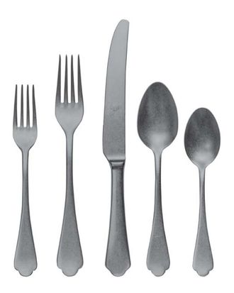 Mepra Dolce Vita Pewter Oro Nero 5Pc Cutlery Set With $30 Credit