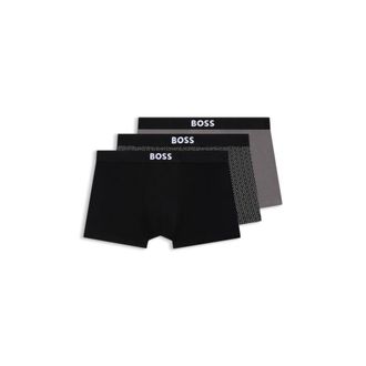BOSS ONE three-pack of trunks in stretch cotton