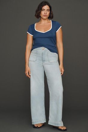 Maeve Colette High-Rise Wide-Leg Full-Length Jeans