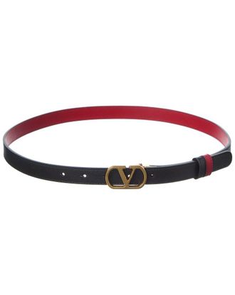 Valentino Vlogo Signature Reversible Leather Belt