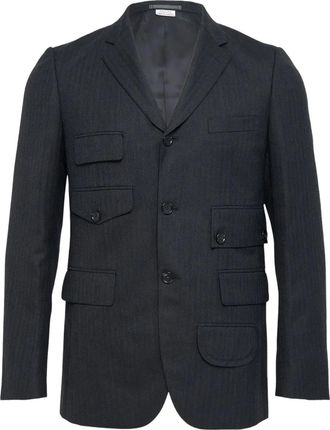 Comme Des Garçons single-breasted multi-pocket blazer - men - Fabric - L - Grey