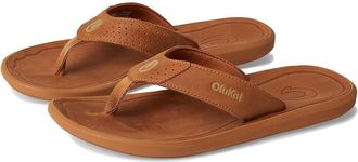 Olukai Pili Mens Sandals Fox/Fox : 10 D - Medium, Leather