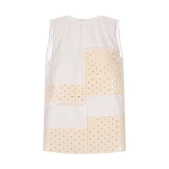 Marni Sleeveless Tops, female, White, Size: 2XS Sleeveless Blouse