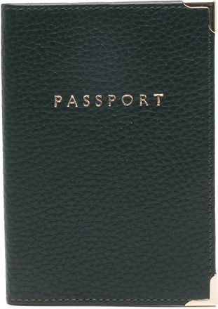Aspinal of London Custodia passaporto in pelle - Verde