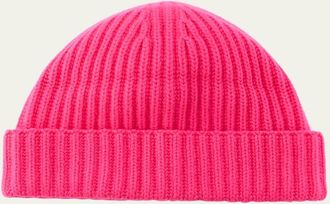 Bergdorf Goodman Mens Rib-Knit Cashmere Beanie Hat