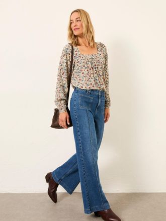 Fat Face FatFace Cat Multi Vintage Ditsy Petite Blouse