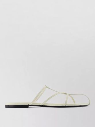 Jil Sander leather flat strappy sandals pointed toe