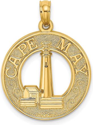 Diamond2Deal 14k Yellow Gold CAPE MAY with Lighthouse Charm Pendant