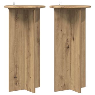 vidaXL Soporte De Plantas 2 Pcs Roble Artesanal 40 X 40 X 80 Cm Vidaxl