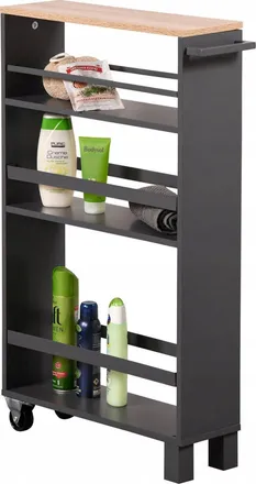KESPER Estanter&iacute;a De Cocina Estrecha Blanca Y Negra 79 Cm