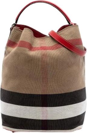 Burberry Pre-owned Bucket Bags, female, Brown, Size: ONE SIZE Pre-owned Bucket Bag