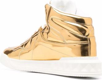 Valentino Garavani High-Top Sneaker - Gold
