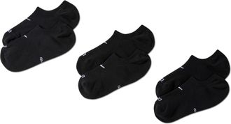 Nike Womens Everyday Plus Cushioned Training Footie Socks (3 Pairs) in Black | DH5463-904