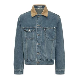 J.W.Anderson Corduroy Collar Denim Jacket - Heren - Spijkerjassen - Blauw - XL - Denim - Jassen