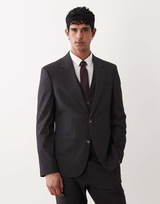 Asos Giacca da abito slim grigio medio