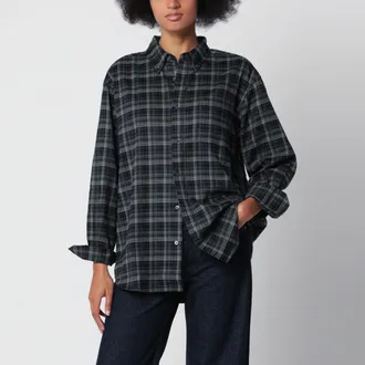 Dunst Camicia di flanella a quadri blu navy