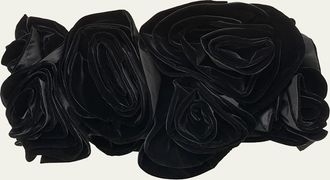 Carolina Herrera Draped Flower Off-The-Shoulder Crop Top