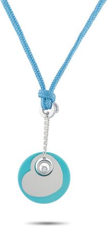 Chopard Pre-Owned Chopard 18K White Gold Diamond and Turquoise Necklace CH36 122225