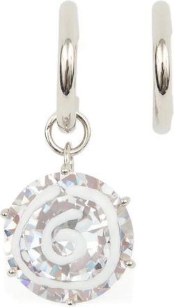 Maison Margiela Orecchini a cerchio con decorazione - Argento