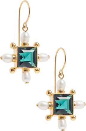 Freya Rose Green Quartz Cross Earrings at Nordstrom