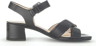 Gabor Sandalen - Dames - Sandalen met hakken - Zwart - 40 EU - Leer - Schoenen