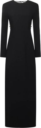 Rotate Crepe Open Back Dress - Dames - Maxi kleedjes - Zwart - 2XS - Polyester - Kleedjes