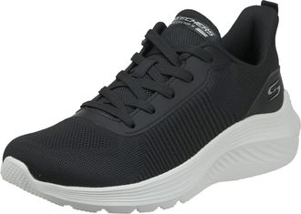 Skechers Womens BOBS Squad Waves Sneaker, Black Engineered Knit, 7 UK