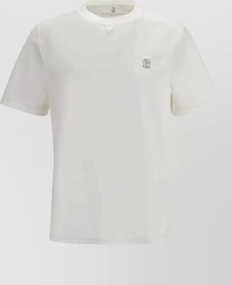 Brunello Cucinelli cotton regular-fit logo-embroidered crewneck t-shirt