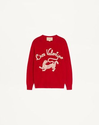 Valentino Maglia In Lana Ricamata Donna PARIS XL