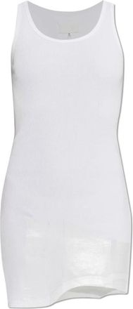 Maison Margiela Asymmetrische Jurk - Dames - Tops zonder mouwen - Wit - S - Katoen - Tops