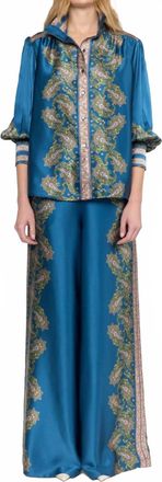 Christy Lynn Paloma Top In Prussian Paisley