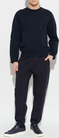 Emporio Armani Sweatshirt With Logo, Mens, Navy Blue