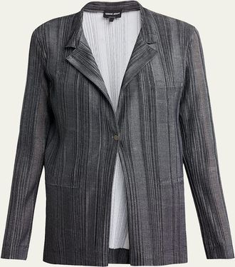 Giorgio Armani Plisse Jersey Jacket