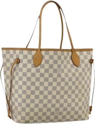 Louis Vuitton Pre-owned Tote Bags, female, White, Size: ONE SIZE Pre-owned Damier Azur Tote Bag