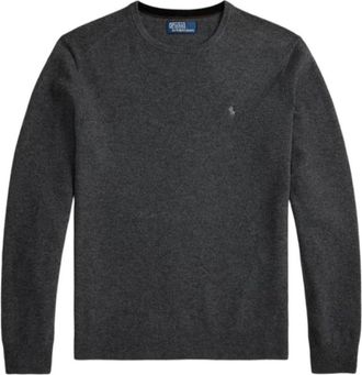 Polo Ralph Lauren Merino Crewneck - Heren - Ronde hals truien - Grijs - L - Wol - Truien & Vesten