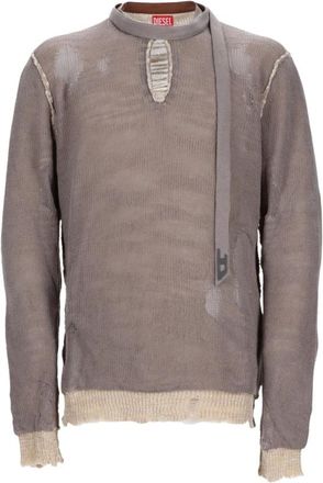 Diesel Round-neck Truien - Heren - Ronde hals truien - Grijs - M - Truien & Vesten
