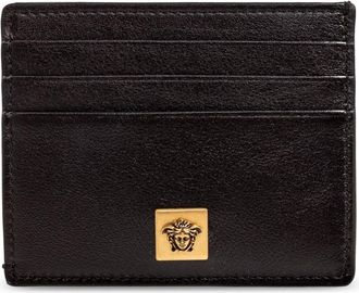 Versace Severine Leren Kaarthouder - Heren - Portefeuilles - Bruin - ONE Size - Leer - Accessoires