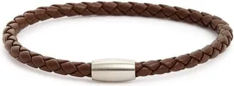 Link Up Woven Leather Bracelet with magnetic closure in Brown at Nordstrom
