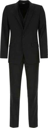Dolce & Gabbana Black Wool Blend Tracksuit