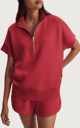 Varley Ritchie Short Sleeve Half Zip in Rich Raspberry at Nordstrom, Size X-Small