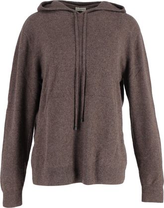 Dries Van Noten Hooded Sweater with Pockets in Brown Wool