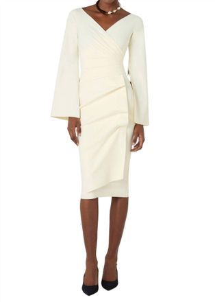 La Petite Robe Di Chiara Boni Isoshi Midi Dress In Cream