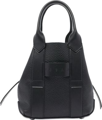 Hogan Small Script Handbag - Dames - Handtassen - Zwart - ONE Size - Leer - Tassen