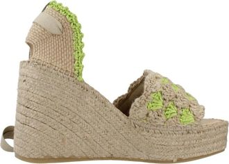 Vidorreta Ganchillo Fluor - Dames - Sleehakken - Beige - 39 EU - Jute - Schoenen