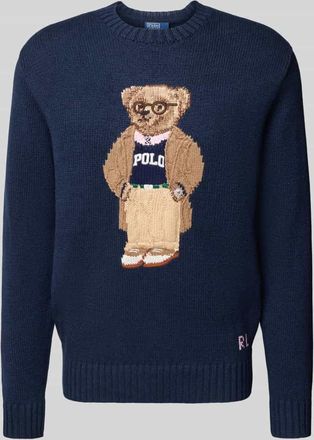 Polo Ralph Lauren Strickpullover aus Leinen-Baumwoll-Mix mit Kaschmir-Anteil in Marine, Größe XXL