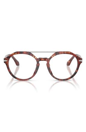 A|X Armani Exchange 49MM ROUND in Red Havana/demo Lens at Nordstrom
