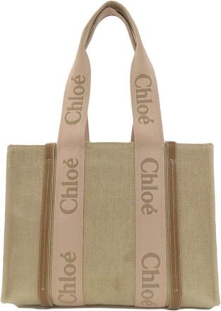 Chlo&eacute; Brown Canvas Tote Bag (Pre-Owned)