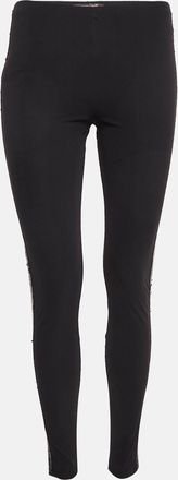 Roberto Cavalli Black Sequin Jersey Leggings