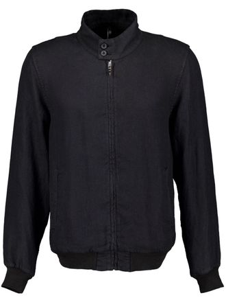 120% Lino Linnen bomberjack - Zwart