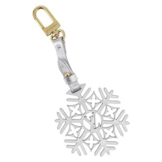Louis Vuitton Pre-owned Accessories, female, Gray, Size: ONE SIZE Pre-owned Leather Key Holder Charm